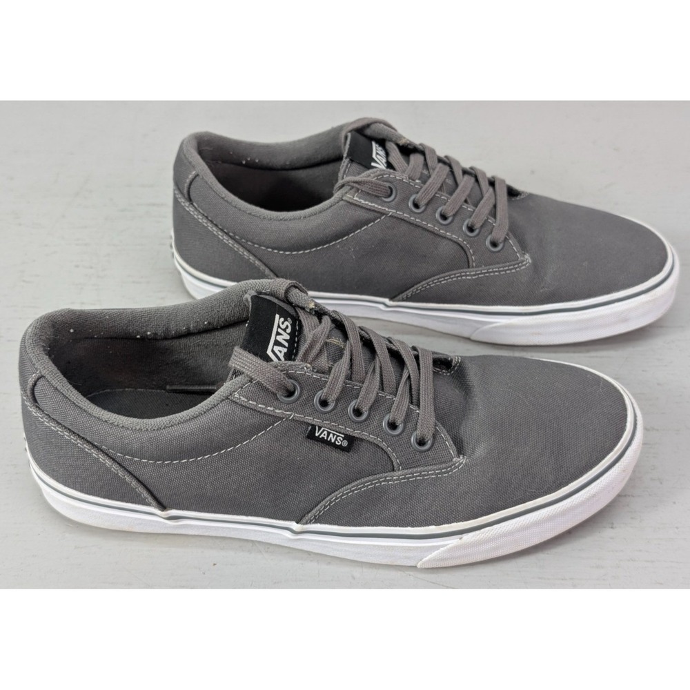 Y2K Vans Winston Low Top Shoes Men's Size 9 Gray Canvas Lace Up Skate Casual